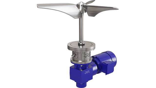 Bottom mounted agitator