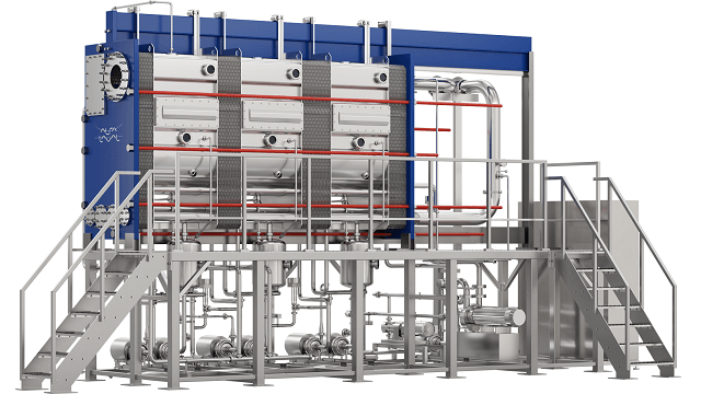 AlfaVap Inline climbing film evaporator